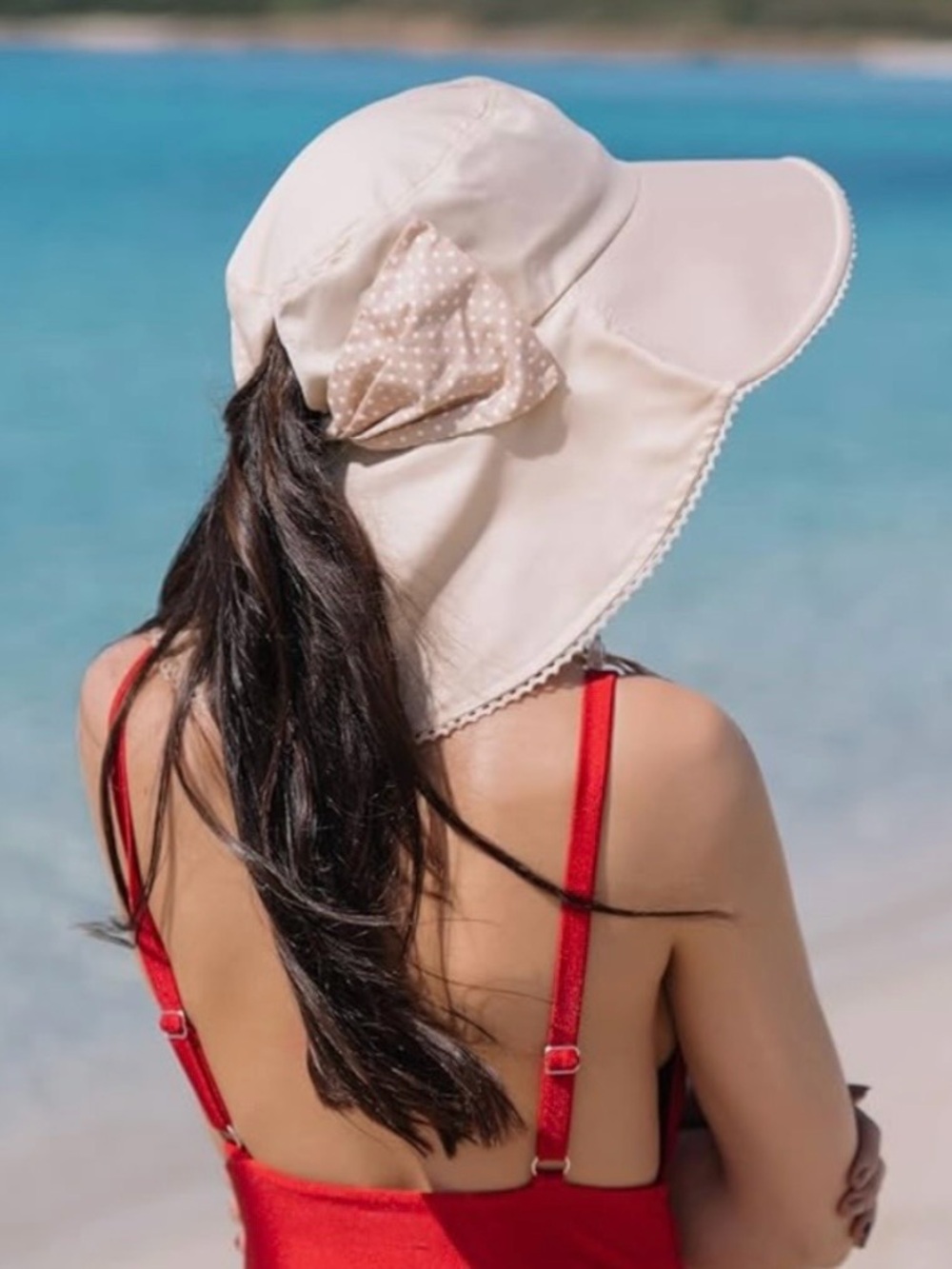 🆕Siggi Summer Pony Tail Flap Cap UPF 50+ Cotton Sun Hat Ponytail Hole Neck Cover